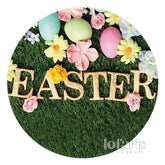 Niedlich Blume Eier Glücklich Ostern Hintergrund Für Mädchen